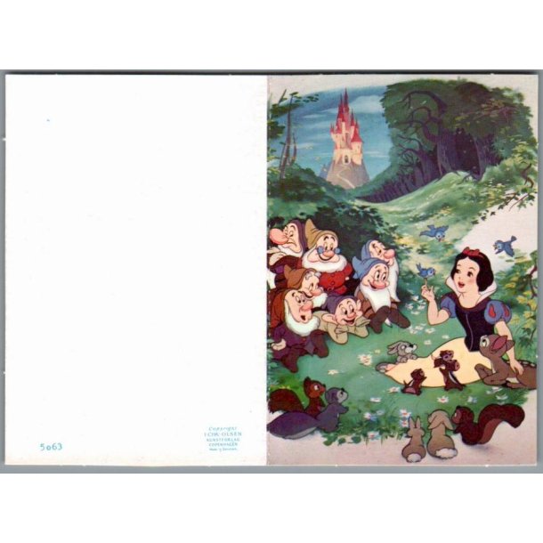 Walt Disney - Invitationskort/Svarkort - Snehvide
