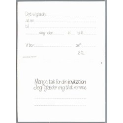 Walt Disney - Invitationskort/Svarkort - Snehvide