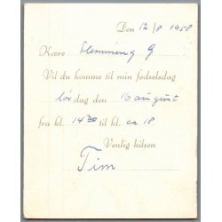 Invitationskort - Davy Crockett