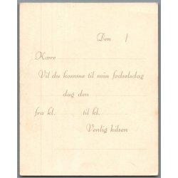 Invitationskort - Davy Crockett