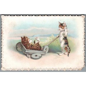 Lyknskningskort - Foldeudkort - Svagt hjrne !!