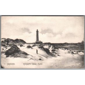 Skagen - Klitparti med Fyret - Postkort - Ubrugt