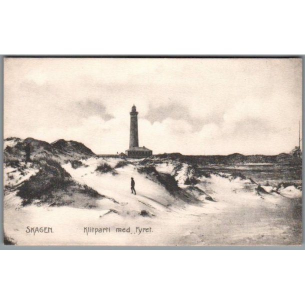 Skagen - Klitparti med Fyret - Postkort - Ubrugt