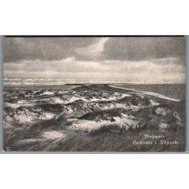 Grenen i Storm - Skagen - Postkort - Ubrugt