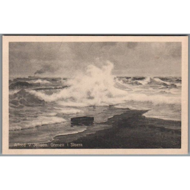 Grenen i Storm - Skagen - Postkort - Ubrugt