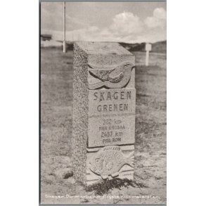 Skagen - Danmarks nordligske Kilometersten - Postkort - Ubrugt