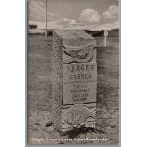 Skagen - Danmarks nordligske Kilometersten - Postkort - Brugt
