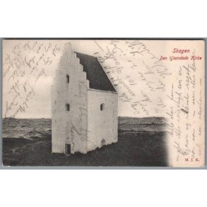 Skagen - Den tilsandede Kirke - Postkort - Brugt