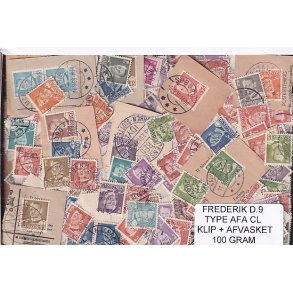 Danmark 100 g. Frederik d. 9 - Type CL - Klip og Afvasket