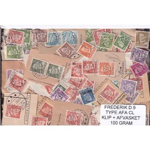 Danmark 100 g. Frederik d. 9 - Type CL - Klip og Afvasket