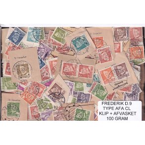 Danmark 100 g. Frederik d. 9 - Type CL - Klip og Afvasket