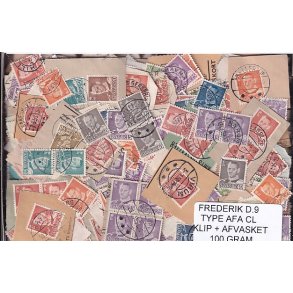 Danmark 100 g. Frederik d. 9 - Type CL - Klip og Afvasket