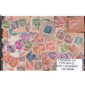 Danmark 100 g. Frederik d. 9 - Type CL - Klip og Afvasket