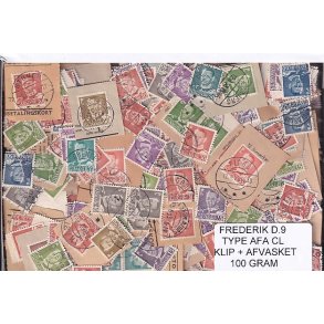 Danmark 100 g. Frederik d. 9 - Type CL - Klip og Afvasket