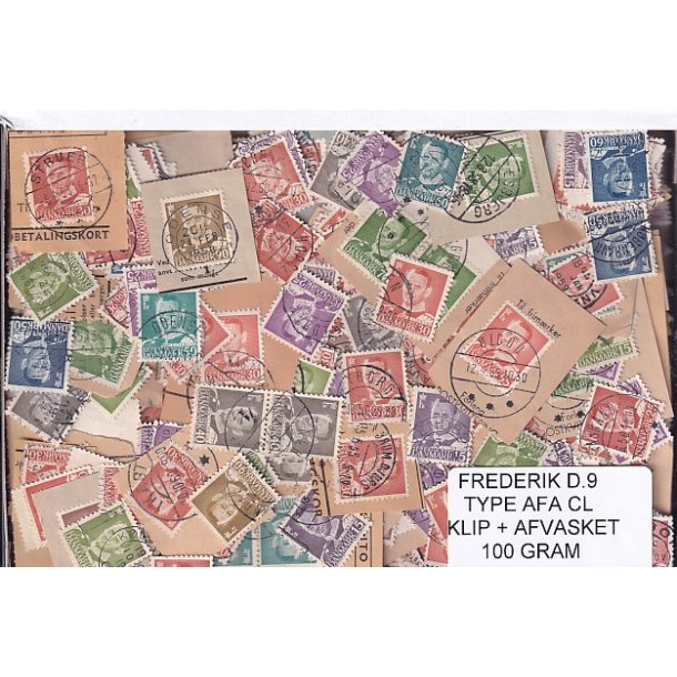 Danmark 100 g. Frederik d. 9 - Type CL - Klip og Afvasket