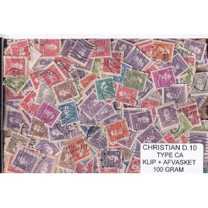 Danmark 100 g. Christian d. 10 - Type CA - Klip og Afvasket