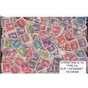 Danmark 100 g. Christian d. 10 - Type CA - Klip og Afvasket