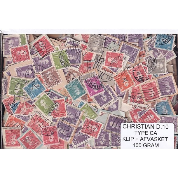 Danmark 100 g. Christian d. 10 - Type CA - Klip og Afvasket
