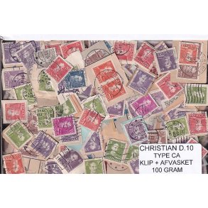 Danmark 100 g. Christian d. 10 - Type CA - Klip og Afvasket