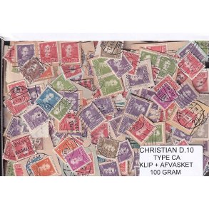 Danmark 100 g. Christian d. 10 - Type CA - Klip og Afvasket