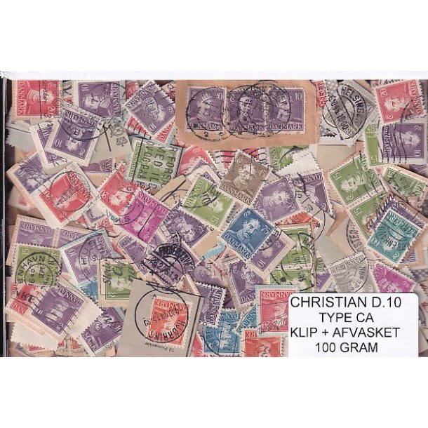 Danmark 100 g. Christian d. 10 - Type CA - Klip og Afvasket