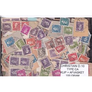 Danmark 100 g. Christian d. 10 - Type CA - Klip og Afvasket