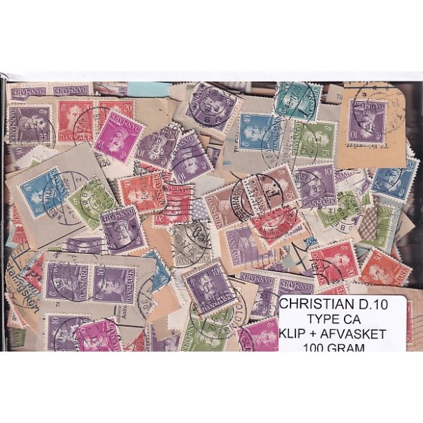 Danmark 100 g. Christian d. 10 - Type CA - Klip og Afvasket