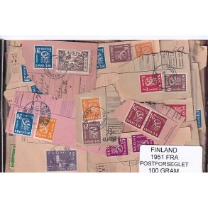 Finland 100 g. Fra Postforseglet Kilovarer 1951