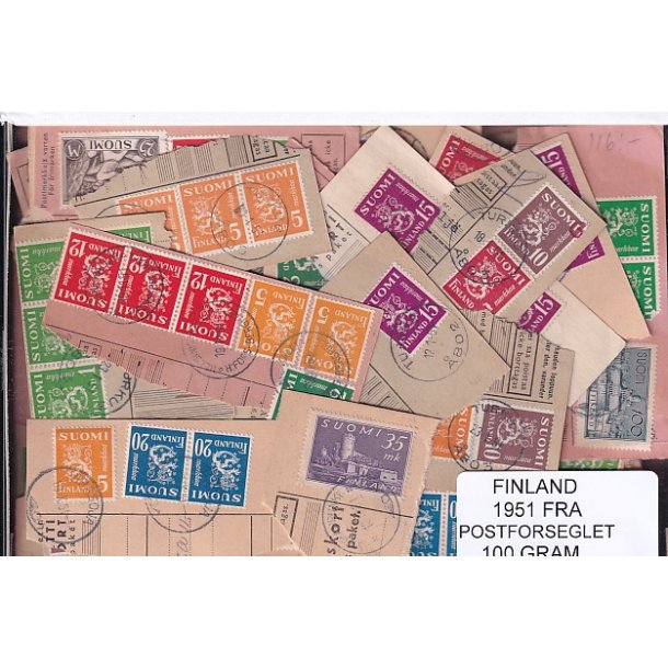 Finland 100 g. Fra Postforseglet Kilovarer 1951