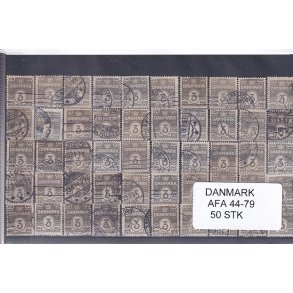 Danmark 50 stk Afa 44 - 79 - Stemplet