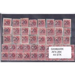 Danmark - Afa 264 - 44 Stk. Klip/afvasket - Stemplet