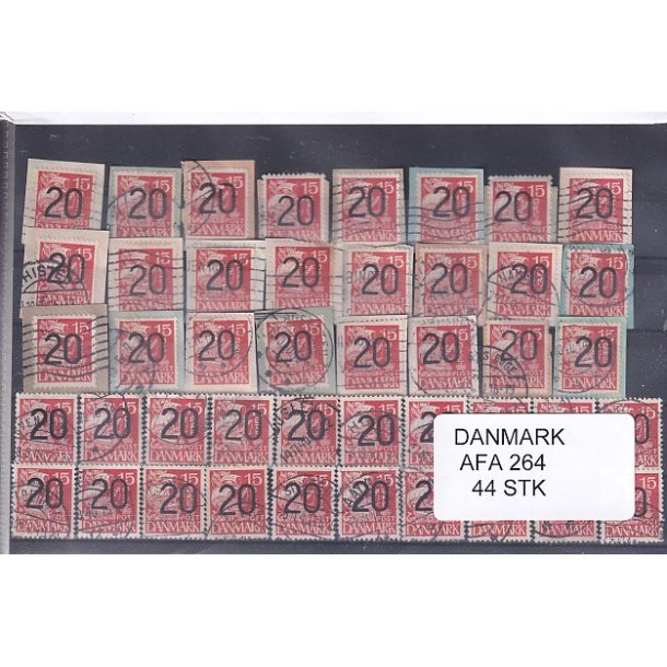 Danmark - Afa 264 - 44 Stk. Klip/afvasket - Stemplet