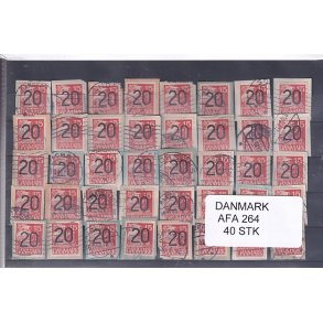 Danmark - Afa 264 - 40 Stk. Klip - Stemplet