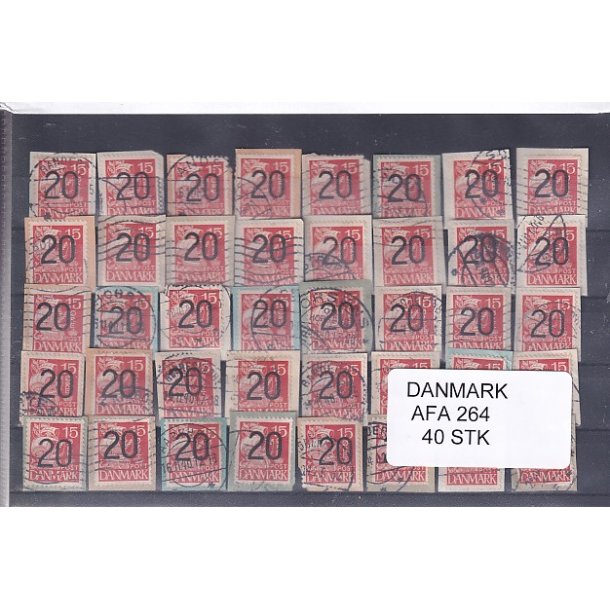 Danmark - Afa 264 - 40 Stk. Klip - Stemplet