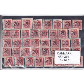 Danmark - Afa 264 - 40 Stk. Klip - Stemplet