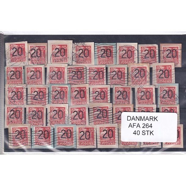 Danmark - Afa 264 - 40 Stk. Klip - Stemplet