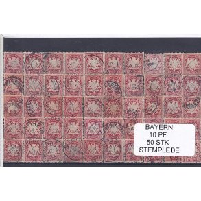 Bayern - 10 PF Grn - 50 Stk. - Stemplede