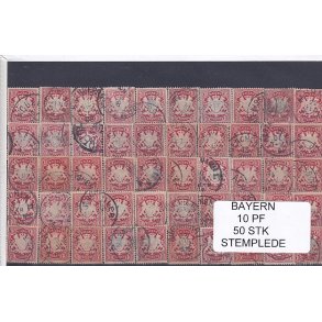 Bayern - 10 PF Grn - 50 Stk. - Stemplede