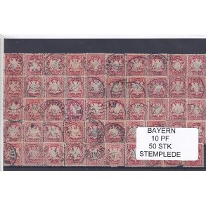 Bayern - 10 PF Grn - 50 Stk. - Stemplede