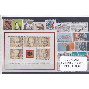 Tyskland Samling - 1 Miniark + 15 stk - Postfrisk