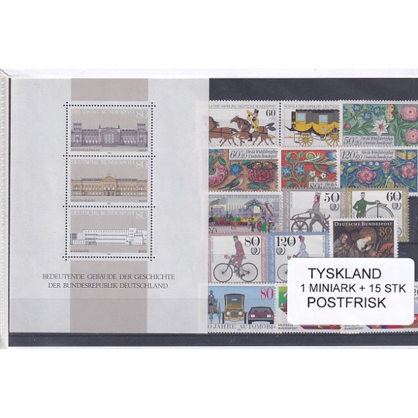 Tyskland Samling - 1 Miniark + 15 stk - Postfrisk