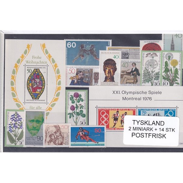 Tyskland Samling - 2 Miniark + 14 stk. - Postfrisk