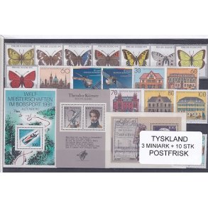 Tyskland Samling - 3 Miniark + 10 stk. - Postfrisk