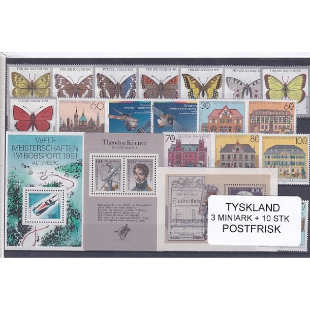 Tyskland Samling - 3 Miniark + 10 stk. - Postfrisk