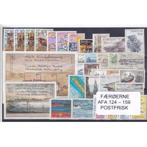 F�r�erne - AFA 124 - 159 - Postfrisk
