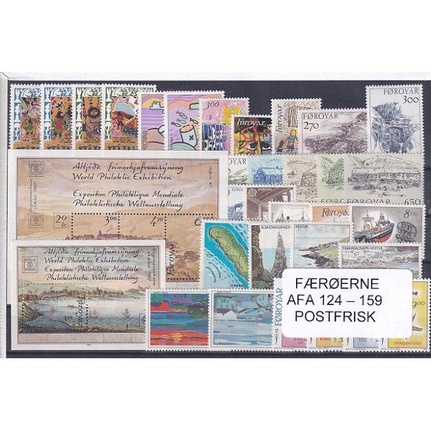 F�r�erne - AFA 124 - 159 - Postfrisk