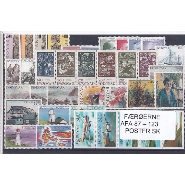 F�r�erne - AFA 87 - 123 - Postfrisk