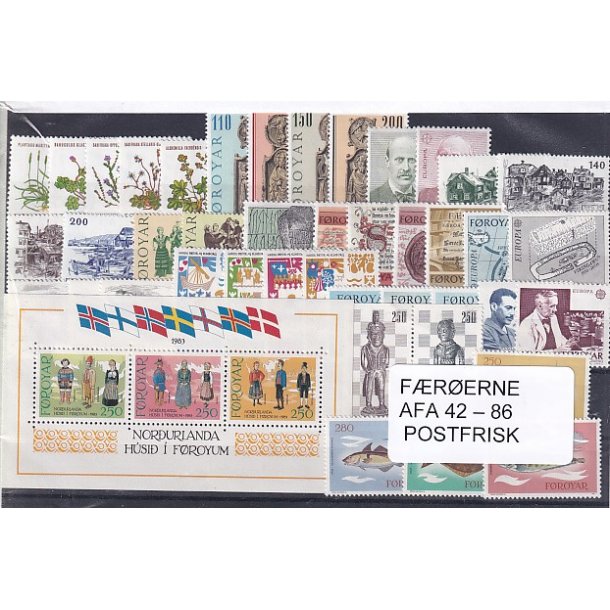F�r�erne - AFA 42 - 86 - Postfrisk