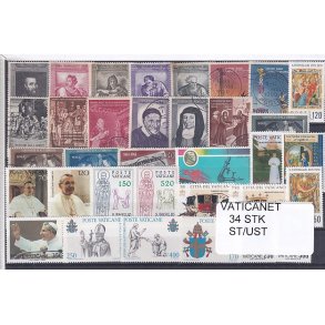 Vatikanet Samling - 34 Stk. Stemplet/Ustemplet