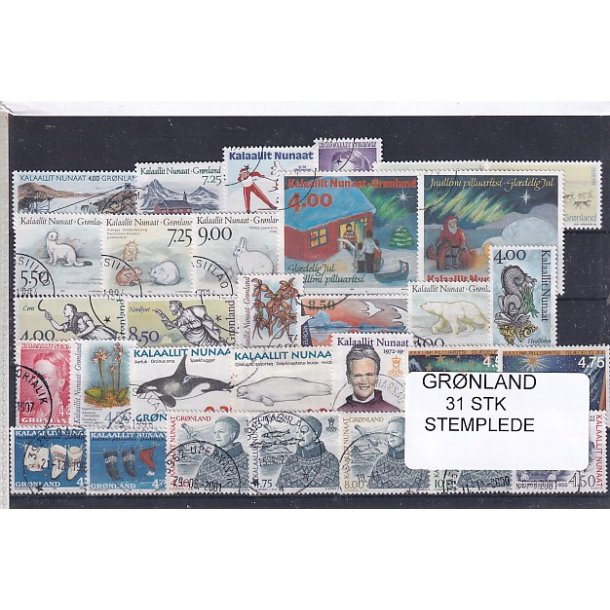 Grnland - 31 Stk. Stemplet